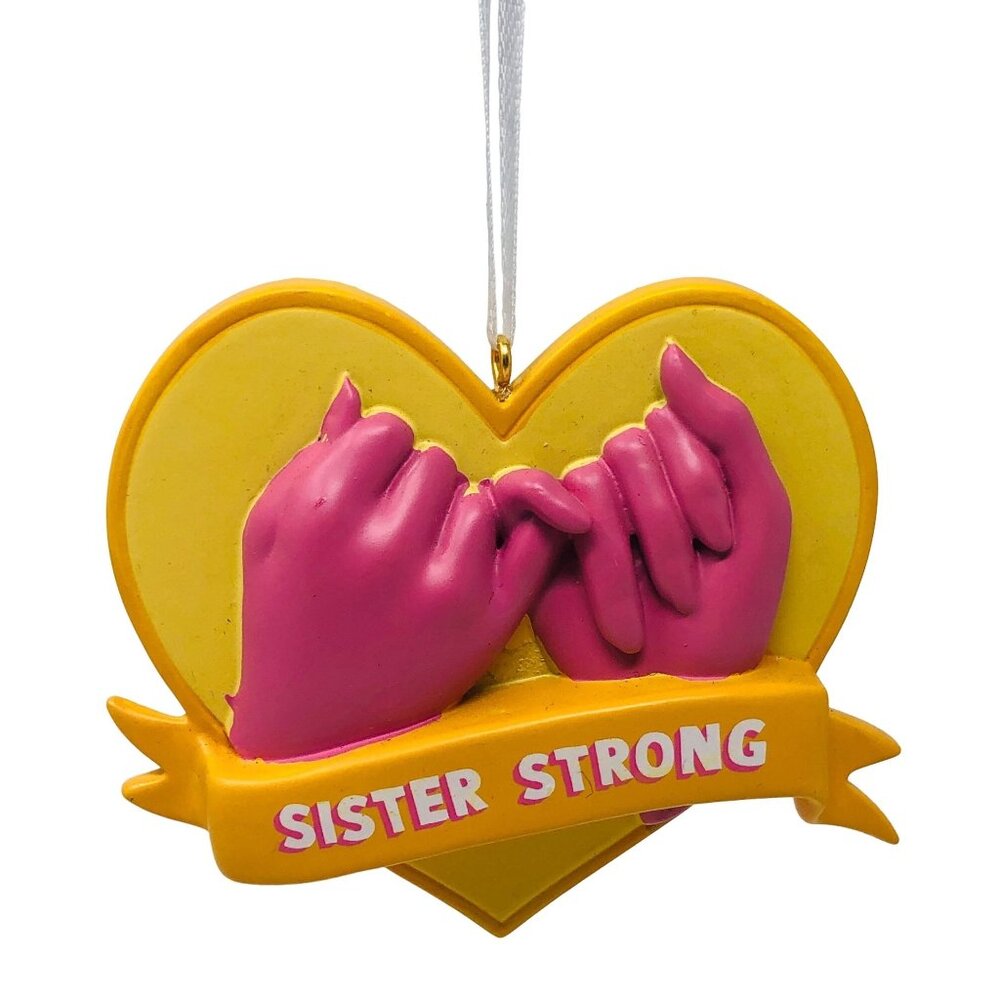 Hallmark Christmas Tree Trimmer Ornament Sister Strong Pinky Promise Heart